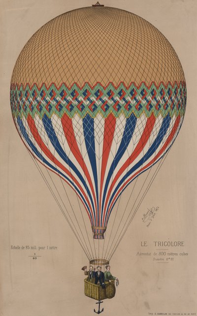Pallone francese Le Tricolore, 1874 da French School